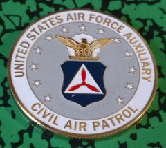 US AIR FORCE AUXILIARY CIVIL AIR PATROL #1162 COLORIZED ART ROUND