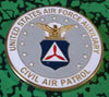 US AIR FORCE AUXILIARY CIVIL AIR PATROL #1162 COLORIZED ART ROUND - 1