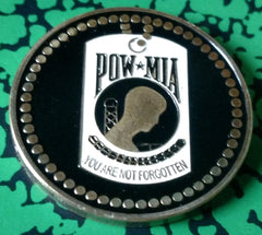 POW/MIA GRATEFUL NATION NEVER FORGET #PM2 COLORIZED ART ROUND