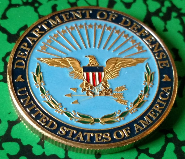 DOD DEPARTMENT OF DEFENSE #1041 COLORIZED ART ROUND - 1