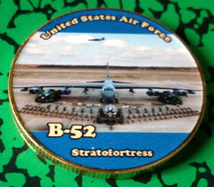 USAF AIR FORCE STRATOFORTRESS B-52 #173 COLORIZED ART ROUND