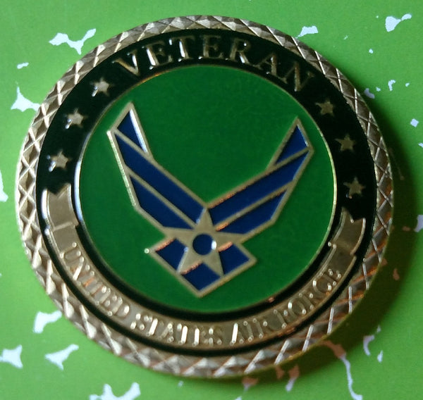 US AIR FORCE VETERAN #1100 COLORIZED ART ROUND - 1