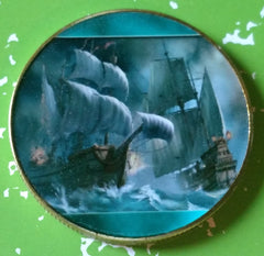 BOAT SHIP #BX748 COLORIZED ART ROUND