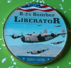 Army Air Forces B-24 Bomber Liberator Aircraft #C152B Military Honor Challenge Coin Award