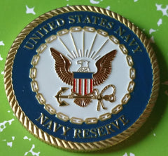 US DEPARTMENT OF THE NAVY RESERVE #1196 COLORIZED ART ROUND