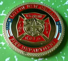 NEW ORLEANS FIRE DEPARTMENT #1178 COLORIZED ART ROUND