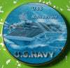 NAVY USS ROOSEVELT #579 COLORIZED ART ROUND - 1