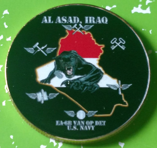 NAVY AL ASAD, IRAQ EA-6B VAN-OP #FMB57 COLORIZED ART ROUND - 1