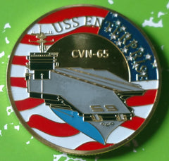 NAVY USS ENTERPRISE CVN-65 #1135 COLORIZED ART ROUND
