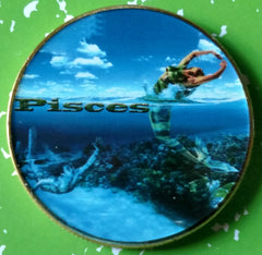 ASTROLOGY PISCES #H-PIS COLORIZED ART ROUND