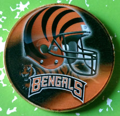 NFL CINCINATTI BENGALS #449 COLORIZED ART ROUND
