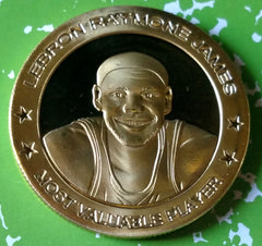LEBRON JAMES CAVALIERS MVP BASKETBALL SUPERSTAR #46 GLD ART ROUND