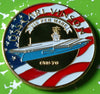 NAVY USS CARL VINSON CVN-70 #1156 COLORIZED ART ROUND - 1