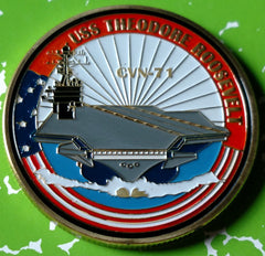 NAVY USS THEODORE ROOSEVELT CVN-71 #1139 COLORIZED ART ROUND