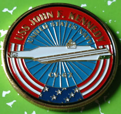 NAVY USS JOHN F KENNEDY CV-67 #1141 COLORIZED ART ROUND