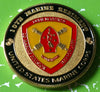 USMC MARINE CORPS 10th MARINE REGIMENT CHALLENGE #1210 COLORIZED ART ROUND - 1