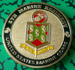 USMC 5th MARINE REGIMENT #1219 COLORIZED ART ROUND