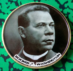 TUSKEGEE UNIVERSITY BOOKER T WASHINGTON COLORIZED ART ROUND