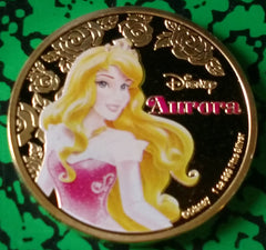 DISNEY PRINCESS AURORA COLORIZED GLD ART ROUND - NOT MINT ISSUED