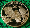 USA LIBERTY IN GOD WE TRUST DESIGN GLD ART COIN - NOT MINT ISSUED - 1