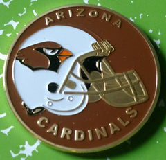 NFL ARIZONA CARDINALS FOOTBALL TEAM COLORIZED GLD ART ROUND