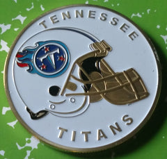 NFL TENNESSEE TITANS FOOTBALL TEAM COLORIZED GLD ART ROUND