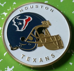 NFL HOUSTON TEXANS FOOTBALL TEAM COLORIZED GLD ART ROUND