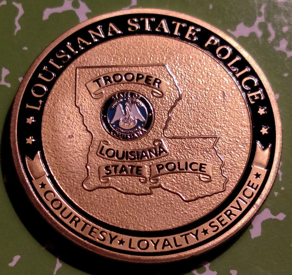 LOUISIANA STATE POLICE DEPARTMENT #1256 COLORIZED ART ROUND