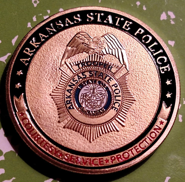 ARKANSAS STATE POLICE DEPARTMENT #1265 COLORIZED ART ROUND