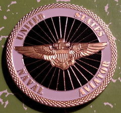 US NAVY AVIATOR PILOT #1251 COLORIZED ART ROUND