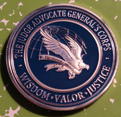USAF AIR FORCE JAG JUDGE ADVOCATE GENERALS CORPS #1229 COLORIZED ART ROUND