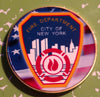 9/11 FDNY NEW YORK FIRE DEPARTMENT #F01 COLORIZED ART ROUND