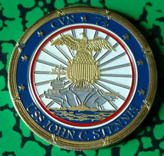 NAVY USS JOHN C STENNIS CVN-74 #1153 COLORIZED ART ROUND