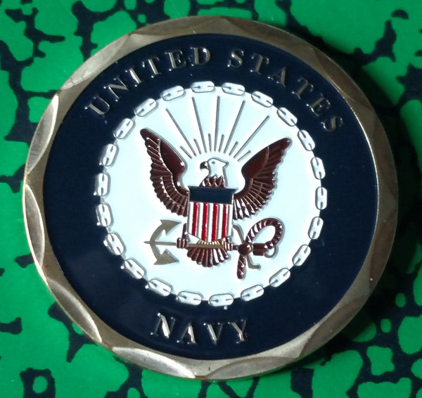 Navy Shellback Crossing The Line Colorized #S3130K Military Honor Chal ...