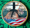 NAVY USS MARYLAND SUBMARINE SSBN-738 #90 COLORIZED ART ROUND
