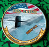 NAVY USS MAINE SUBMARINE SSBN-741 #93 COLORIZED ART ROUND