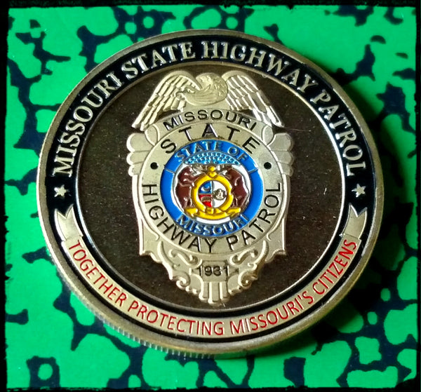 MISSOURI STATE POLICE DEPARTMENT #1282 COLORIZED ART ROUND
