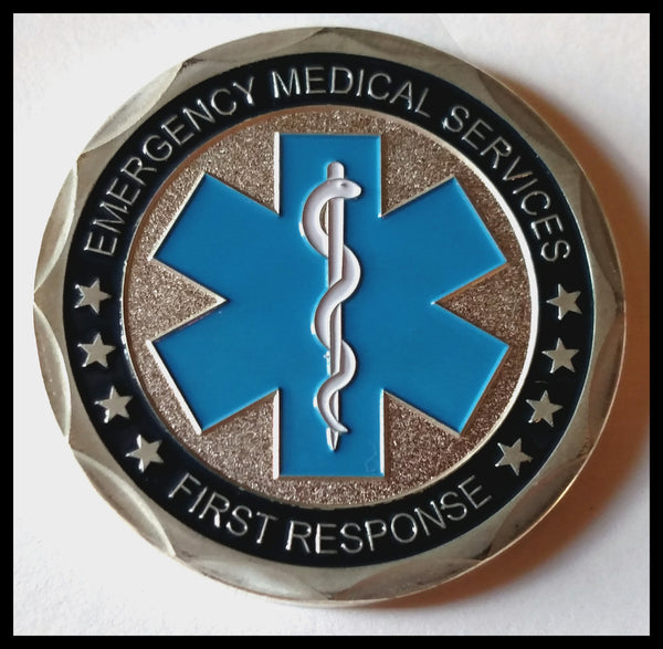 EMERGENCY MEDICAL SERVICES FIRST RESPONDER COLORIZED ART ROUND