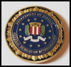 USA FEDERAL BUREAU OF INVESTIGATION #36 COLORIZED GOLD PLATED ART ROUND
