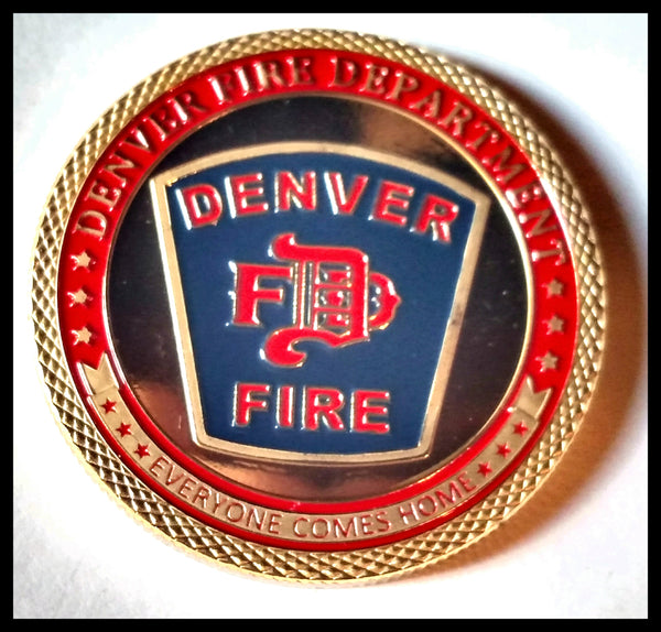 DENVER FIRE DEPARTMENT #1334 COLORIZED ART ROUND