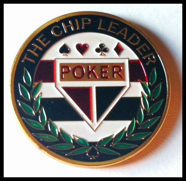 CHIP LEADER POKER COLORIZED ART ROUND CARD PROTECTOR