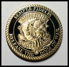 Marine Corps Release The Dogs Of War #S3169K Military Honor Challenge Coin Award