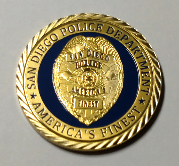 SAN DIEGO POLICE DEPARTMENT #1360 COLORIZED ART ROUND