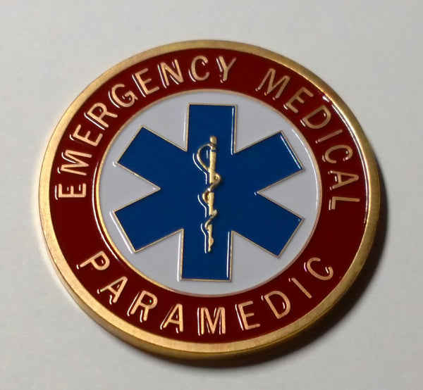 EMERGENCY MEDICAL PARAMEDIC FIREFIGHTERS COLORIZED ART ROUND