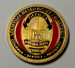 LOUISVILLE POLICE DEPARTMENT #1361 COLORIZED ART ROUND