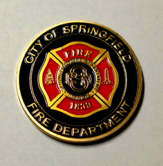 SPRINGFIELD FIRE DEPARTMENT #1354 COLORIZED ART ROUND