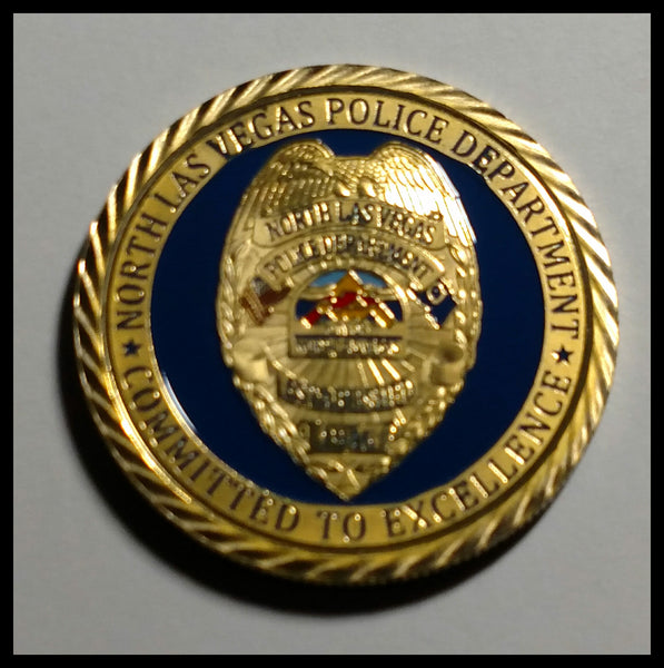NORTH LAS VEGAS POLICE DEPARTMENT #1368 COLORIZED ART ROUND