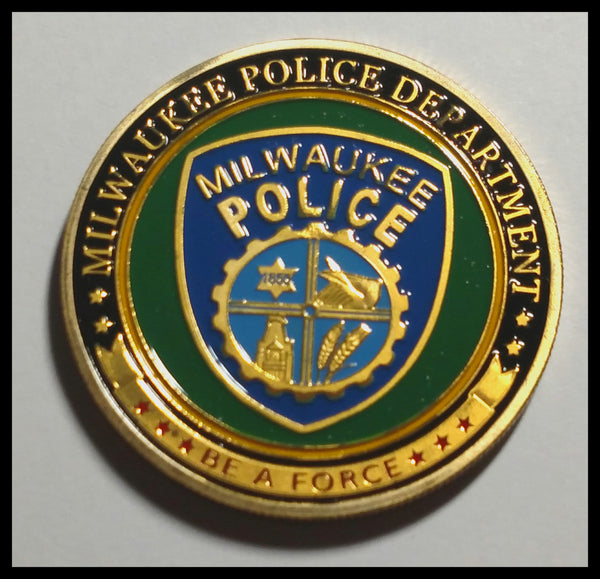 MILWAUKEE POLICE DEPARTMENT #1373 COLORIZED ART ROUND