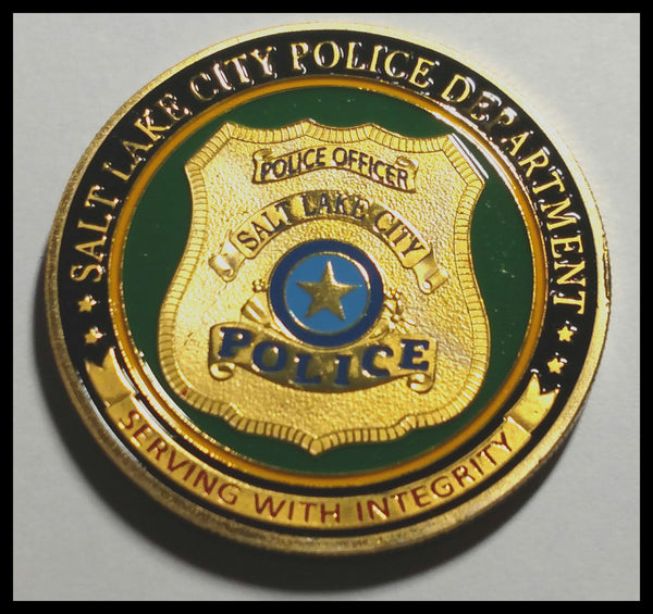 SALT LAKE CITY POLICE DEPARTMENT #1379 COLORIZED ART ROUND