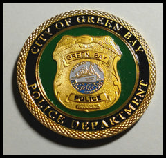 GREEN BAY POLICE DEPARTMENT #1377 COLORIZED ART ROUND